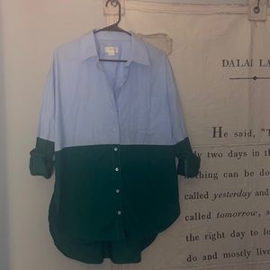 Anthropologie Maeve Colorblock Buttondown